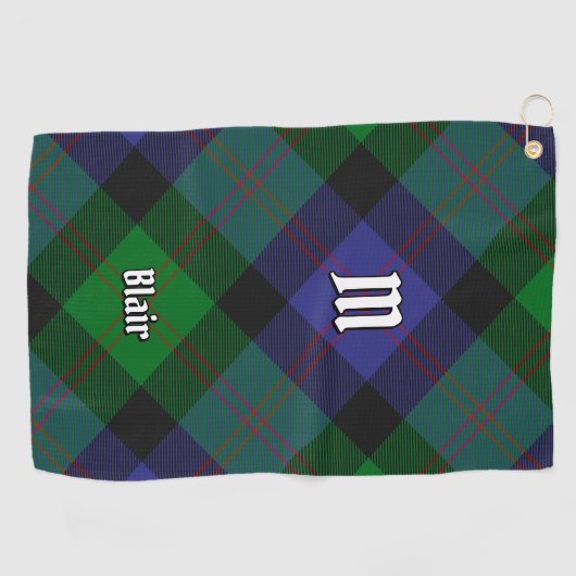 Clan Blair Tartan Golf Towel Golfhanddoek (Horizontaal)