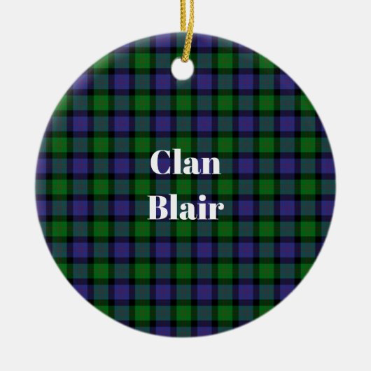 Clan Blair-tartan Keramisch Ornament (Voorkant)