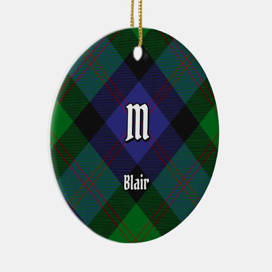 Clan Blair Tartan Keramisch Ornament (Rechts)