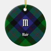 Clan Blair Tartan Keramisch Ornament (Voorkant)
