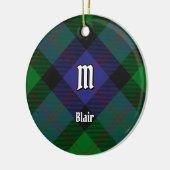 Clan Blair Tartan Keramisch Ornament (Links)
