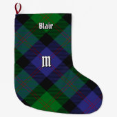 Clan Blair Tartan Kerststop Grote Kerstsok (Voorkant)