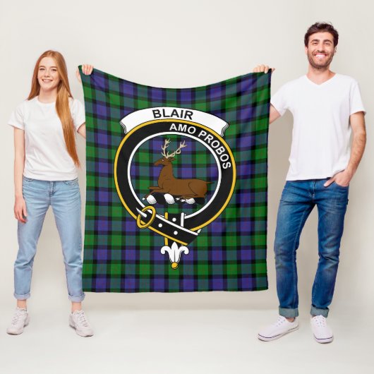 Clan Blair Tartan Pset Fleece Deken (In situ)