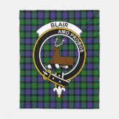 Clan Blair Tartan Pset Fleece Deken (Voorkant)