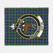 Clan Blair Tartan Pset Fleece Deken (Voorkant (Horizontaal))