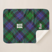 Clan Blair Tartan Sherpa Blanket Sherpa Deken (Voorkant (horizontaal))