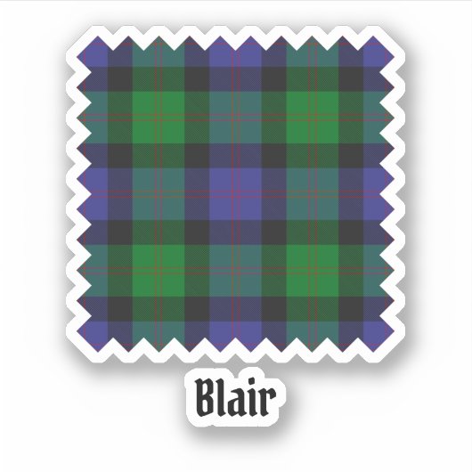 Clan Blair Tartan Sticker (Voorkant)