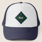 Clan Blair Tartan Trucker Hat Trucker Pet (Voorkant)