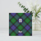 Clan Blair Tartan Uitnodiging (Staand voorkant)