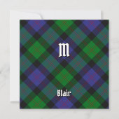 Clan Blair Tartan Uitnodiging (Voorkant)
