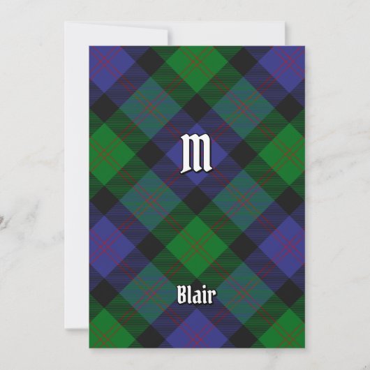 Clan Blair Tartan Uitnodiging (Voorkant)