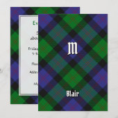 Clan Blair Tartan Uitnodiging (Voorkant / Achterkant)