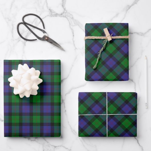 Clan Blair Tartan Wrapping Paper Sheets (Voorkant)