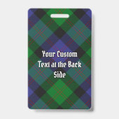 Clan Blair Wapen over Tartan Badge (Achterkant)