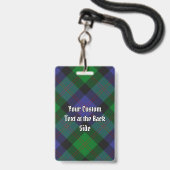 Clan Blair Wapen over Tartan Badge (Achterkant met lanyard)