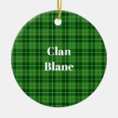 Clan Blane Tartan Keramisch Ornament (Voorkant)