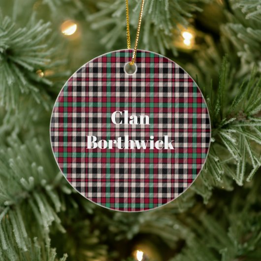 Clan Borthwick Ancient Tartan Keramisch Ornament (Boom)