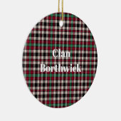 Clan Borthwick Ancient Tartan Keramisch Ornament (Rechts)