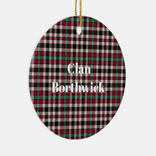 Clan Borthwick Ancient Tartan Keramisch Ornament (Rechts)