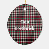 Clan Borthwick Ancient Tartan Keramisch Ornament (Links)