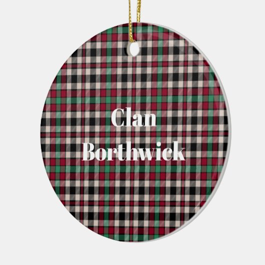 Clan Borthwick Ancient Tartan Keramisch Ornament (Links)