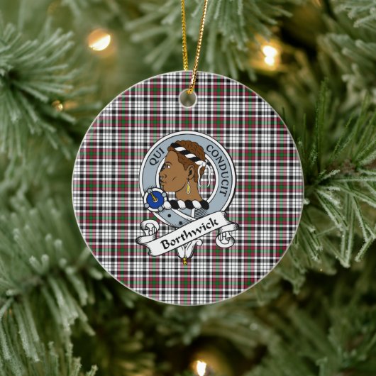 Clan Borthwick Badge Tartan Pset Keramisch Ornament (Boom)