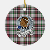 Clan Borthwick Badge Tartan Pset Keramisch Ornament (Voorkant)