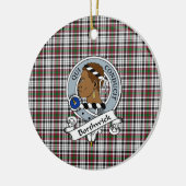 Clan Borthwick Badge Tartan Pset Keramisch Ornament (Links)