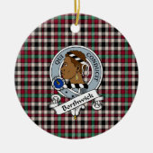 Clan Borthwick Oude Badge Tartan Schort Keramisch Ornament (Voorkant)