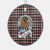 Clan Borthwick Oude Badge Tartan Schort Keramisch Ornament (Links)