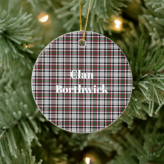 Clan Borthwick Tartan Keramisch Ornament (Boom)