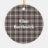 Clan Borthwick Tartan Keramisch Ornament (Voorkant)