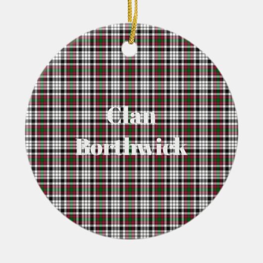 Clan Borthwick Tartan Keramisch Ornament (Voorkant)