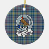 Clan Boswell Badge Tartan Pset Keramisch Ornament (Voorkant)
