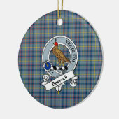 Clan Boswell Badge Tartan Pset Keramisch Ornament (Links)