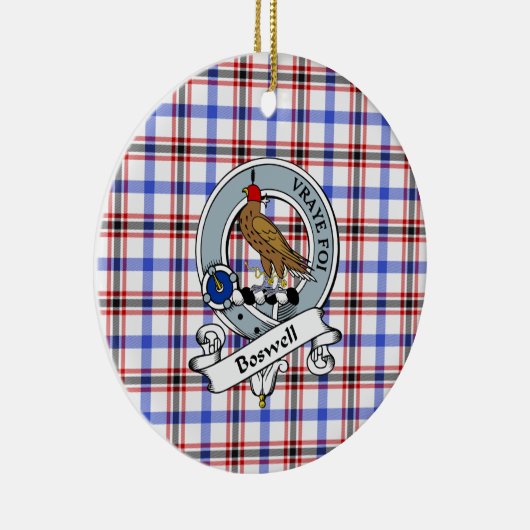 Clan Boswell Modern Badge Tartan Pset Keramisch Ornament (Rechts)