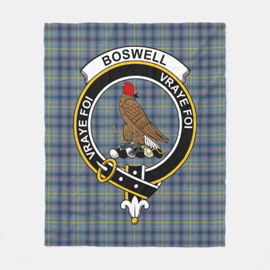 Clan Boswell Tartan Pset Fleece Deken (Voorkant)