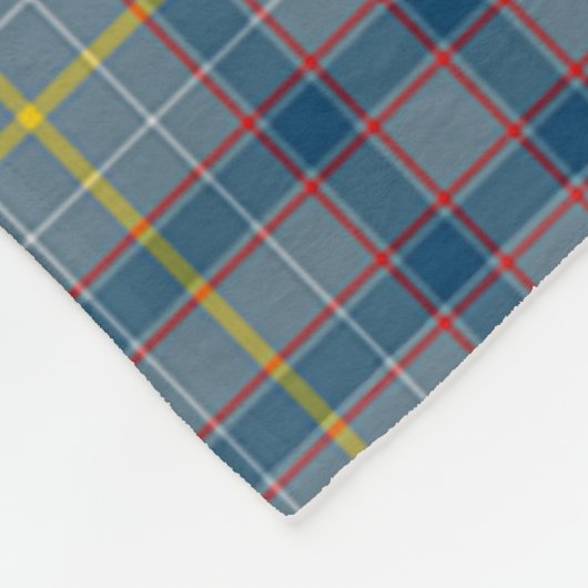 Clan Boswell Tartan Pset Fleece Deken (Hoek)