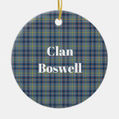 Clan Boswell Tartan wordt Keramisch Ornament (Voorkant)