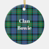 Clan Bowie Ancient Tartan Keramisch Ornament (Voorkant)
