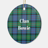 Clan Bowie Ancient Tartan Keramisch Ornament (Links)