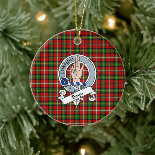 Clan Boyd Badge Tartan Pset Keramisch Ornament (Boom)