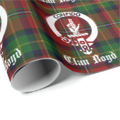 Clan Boyd Crest Badge & Tartan Cadeaupapier (Rol Hoek)