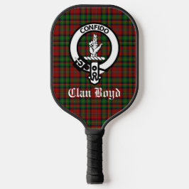 Clan Boyd Crest Badge & Tartan Custom Pickleball Paddle