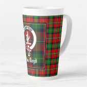 Clan Boyd Crest Badge & Tartan Latte Mok (Rechterhoek)