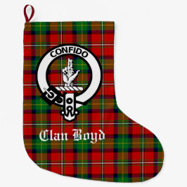 Clan Boyd Crest en Tartan  Grote Kerstsok