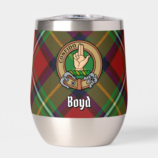 Clan Boyd Crest over Tartan (Voorkant)