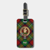 Clan Boyd Crest over Tartan Bagagelabel (Voorkant verticaal)