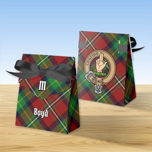 Clan Boyd Crest over Tartan Bedankdoosjes