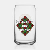 Clan Boyd Crest over Tartan Blikvorm Glas (Achterkant)